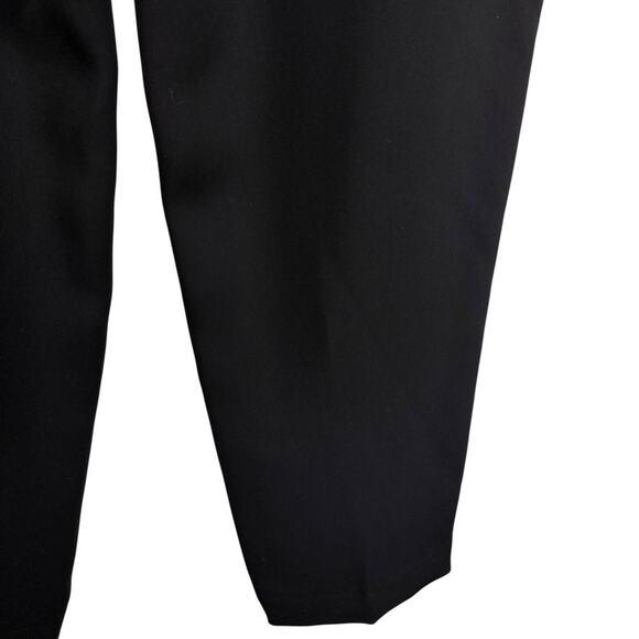 Yansi Fugel Womens Black Side Zip Flat Front High Waist Dress Pants Tapered 10 - Picture 11 of 16